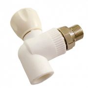 Кран PPRC нак гайка 25*1/2 угловой MeerPlast