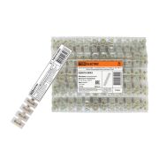 Клеммная колодка ЗВИ-15 (1,5-6 кв.мм) полипропилен 15А, 380В, 100оС, н/г, IP20, 12 секций, белая