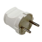 Вилка прямая 10А 4142 бел.ASD/IN HOME