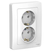 Разетка 2-м СП Blanca 16А с заземл.без защ.шторок бел. SE BLNRS001021
