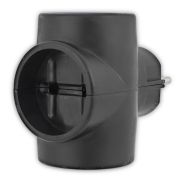 Тройник сетевой 3 гнезда без заземления 6А Черный