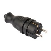 Вилка прямая каучук 2Р+Е 16А IP44 EKF