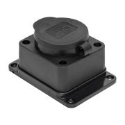 Розетка настенная с защитной крышкой каучук 230В 2Р-РЕ 16А EKF IP44